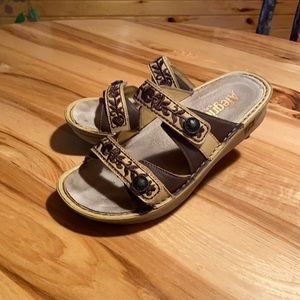 Alegria size 38 slip on sandals